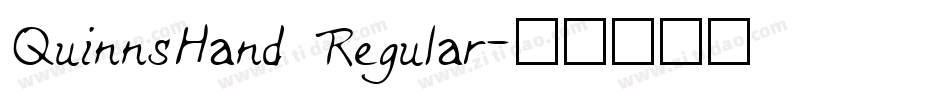 QuinnsHand Regular字体转换